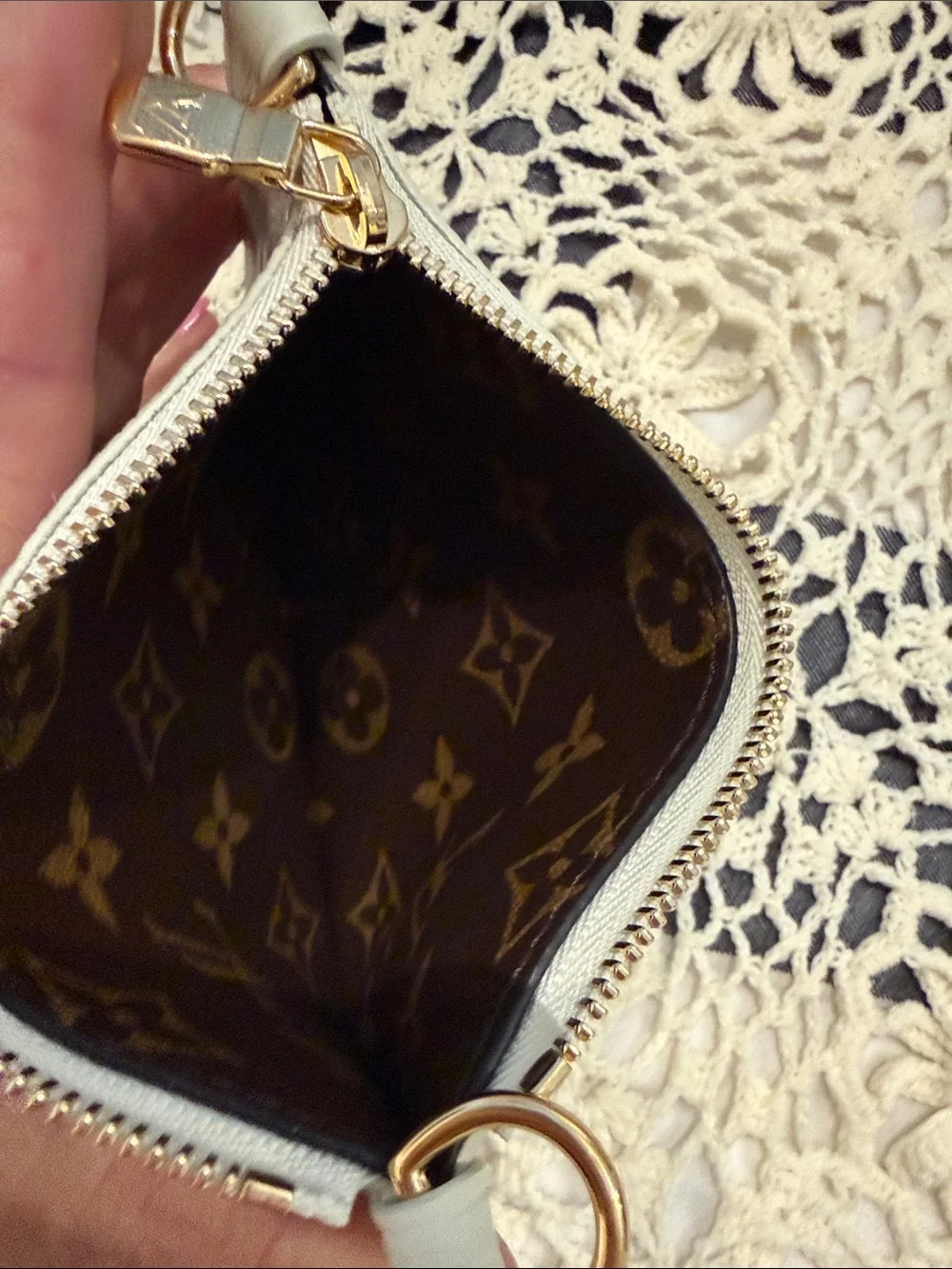Louis Vuitton Neverfull Inside Out Sage With Monogram Interior Zip Card Pouch